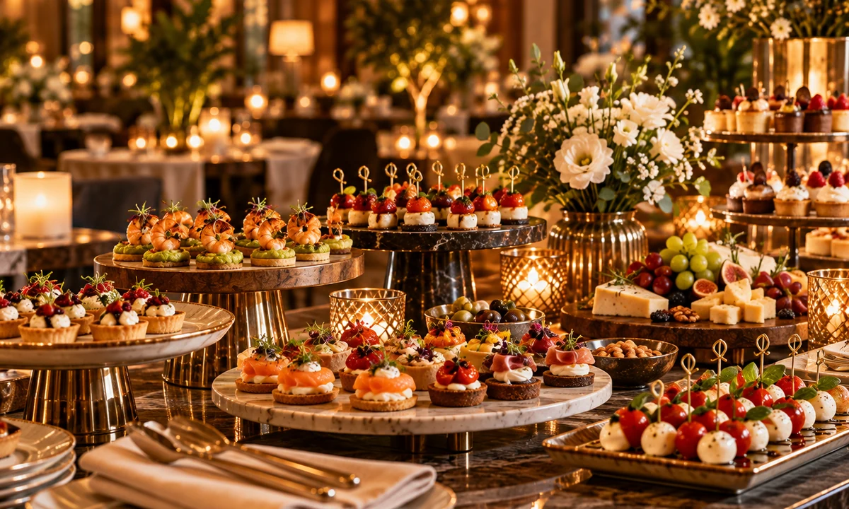 Professional presentation for catering services